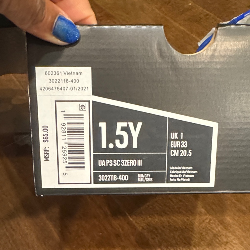 Under Armour Blue and Gray Basketball Shoes